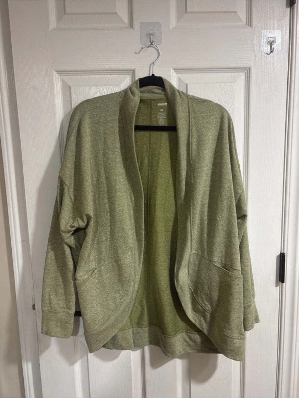 Sonoma Olive Green Open-Front Cardigan